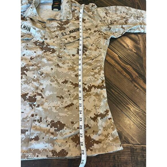 USMC Marine Corps Combat Digital Camo Desert Uniform Shirt Men Small- Long Top - Picture 5 of 14